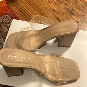 Madden Girl Women's Clear Heeled Sandals
